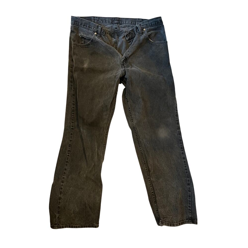 Wrangler Relaxed Fit Black Jeans Mens 38x32